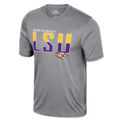 NCAA LSU Tigers Men's Gray Rival T-Shirt - XL