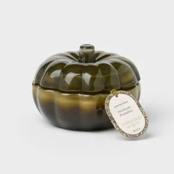 2 Wick Small Glass Fall Pumpkin Candle Heirloom Pumpkin Jar - Threshold™