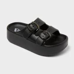Kids' Falda EVA Double Strap Platform Slides - art class™ Black 13