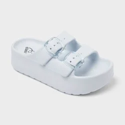 Kids' Falda EVA Double Strap Platform Slides - art class™ Light Blue 6