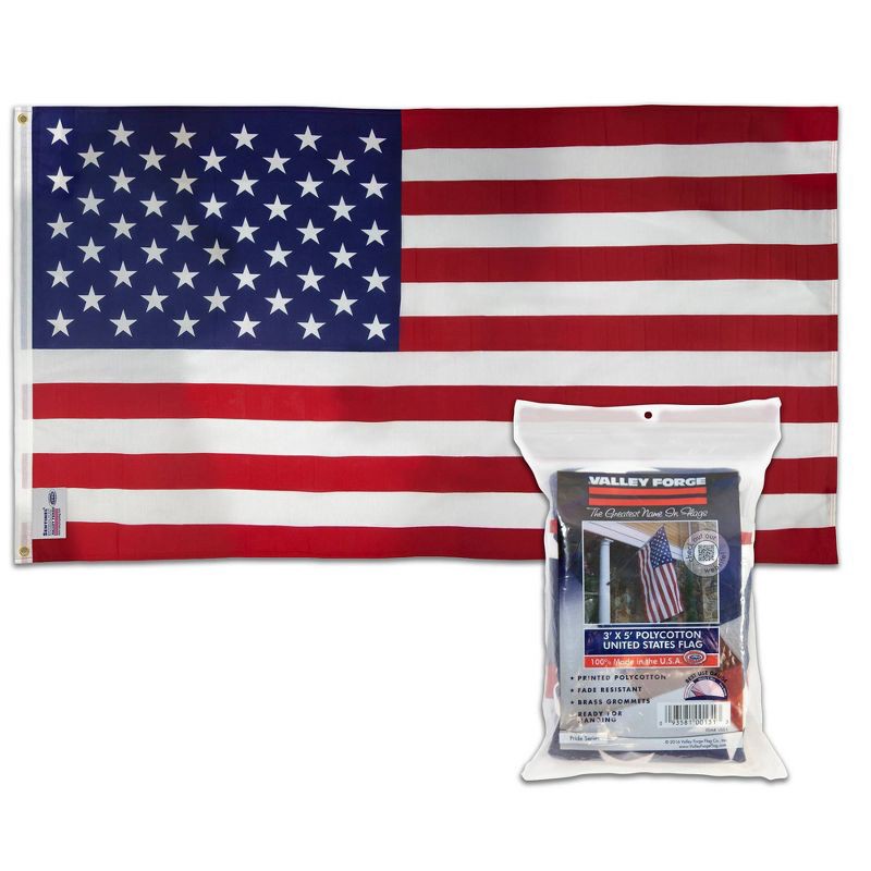 slide 1 of 5, Valley Forge Flag 60"x36" PC Flag, 1 ct