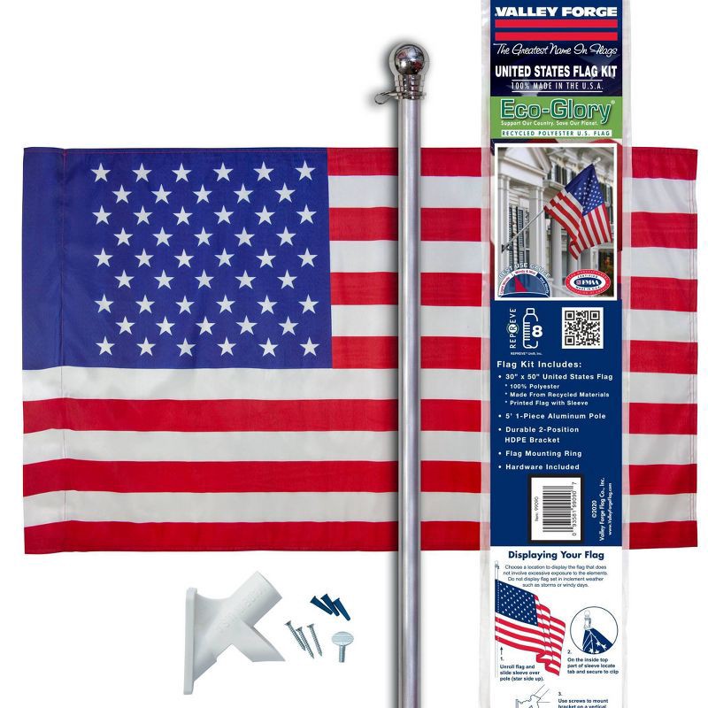slide 1 of 5, Valley Forge Flag 51"x62" Alum Pole Banner, 1 ct