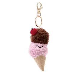 FAO Schwarz Toy Plush Keychain Ice Cream Cone