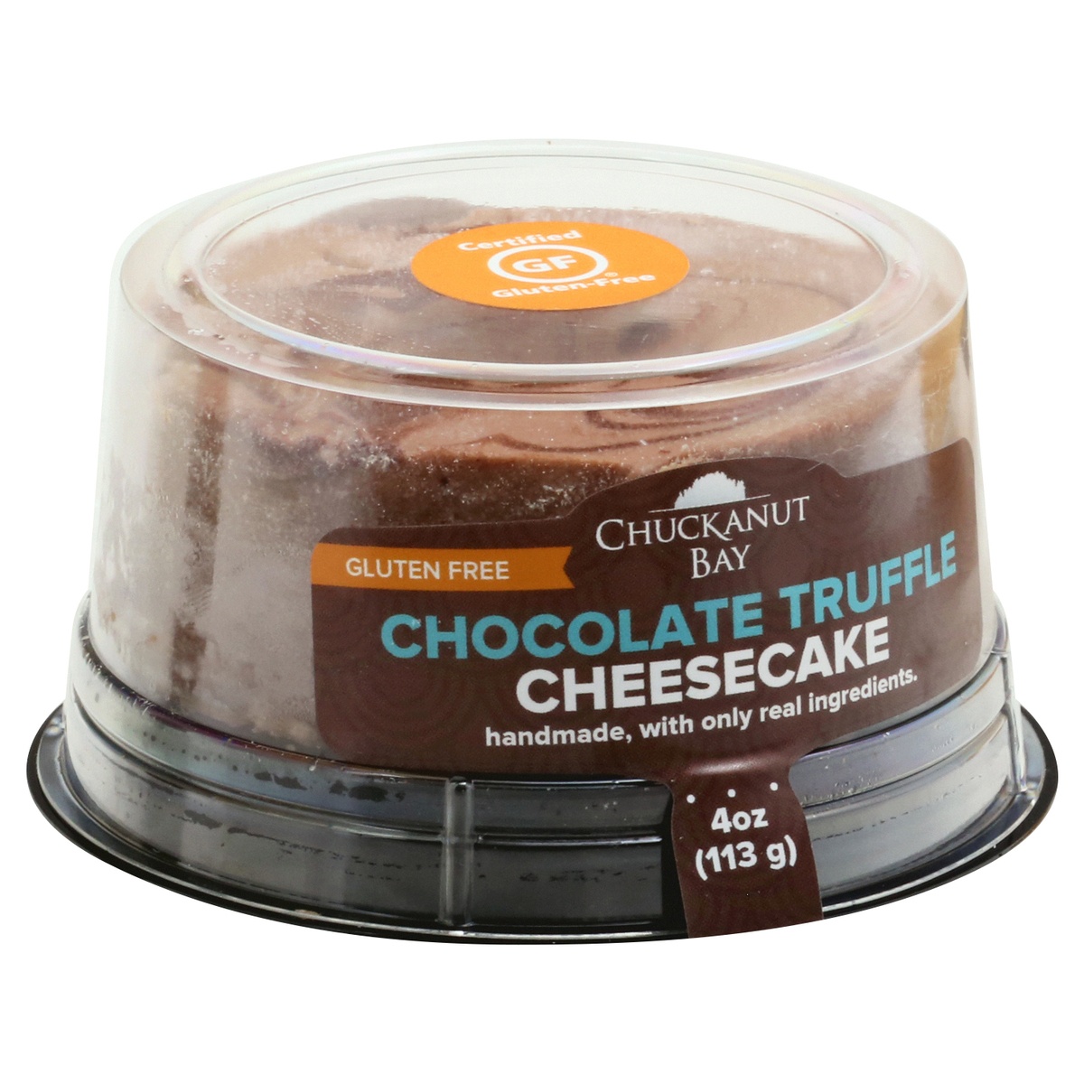 slide 2 of 9, Chuckanut Bay Gluten Free Chocolate Truffle Cheesecake 4 oz, 4 oz