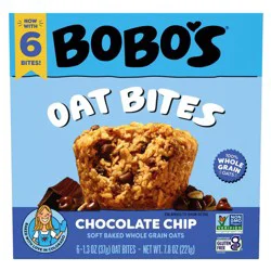 Bobo's Oat Bars Bites Chocolate Chip - 7.8oz/6ct