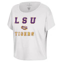 NCAA LSU Tigers Women's White T-Shirt - S