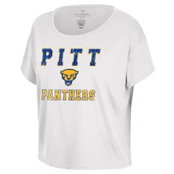 NCAA PITT Panthers Womens' White T-Shirt - M