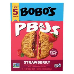 Bobo's Oat Bars Peanut Butter & Jelly Strawberry - 10.5oz/5ct