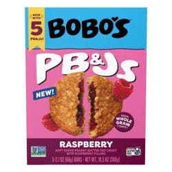 Bobo's Oat Bars Peanut Butter & Jelly Raspberry - 10.5oz/5ct
