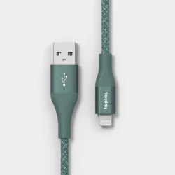 6' USB-A to Lightning Braided Cable - heyday™ Rain Teal Braid