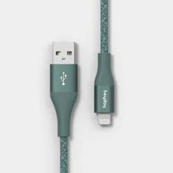 6' USB-A to Lightning Braided Cable - heyday™ Rain Teal Braid