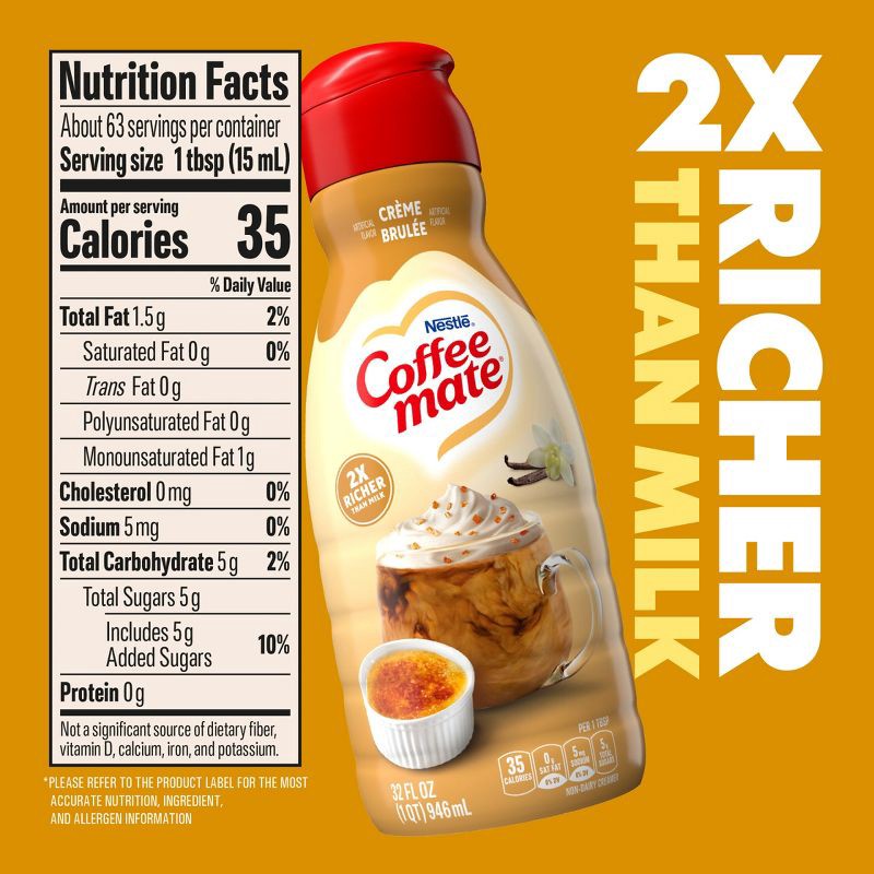 slide 6 of 7, Coffee mate Coffee Creamer Brulee - 32 fl oz, 32 fl oz