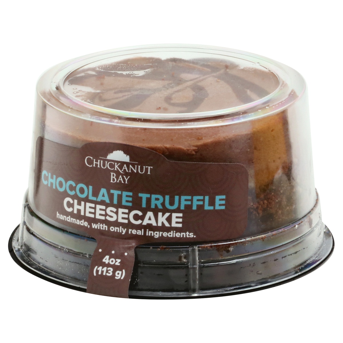 slide 3 of 9, Chuckanut Bay Chocolate Truffle Cheesecake 4 oz, 4 oz