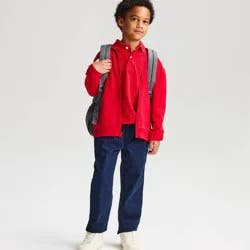 Boys' French Terry Zip-Up Hoodie Uniform Sweatshirt - Cat & Jack™ XS