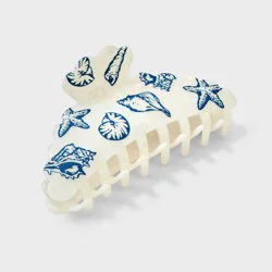 Universal Thread Scalloped Seashell Claw Clip - A New Day™ Blue