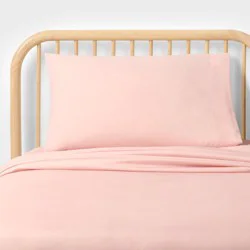 Full Kids' Heather Microfiber Sheet Set Pink - Pillowfort™