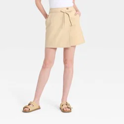 Women's Mini Wrap Skirt - Universal Thread™ Tan 8