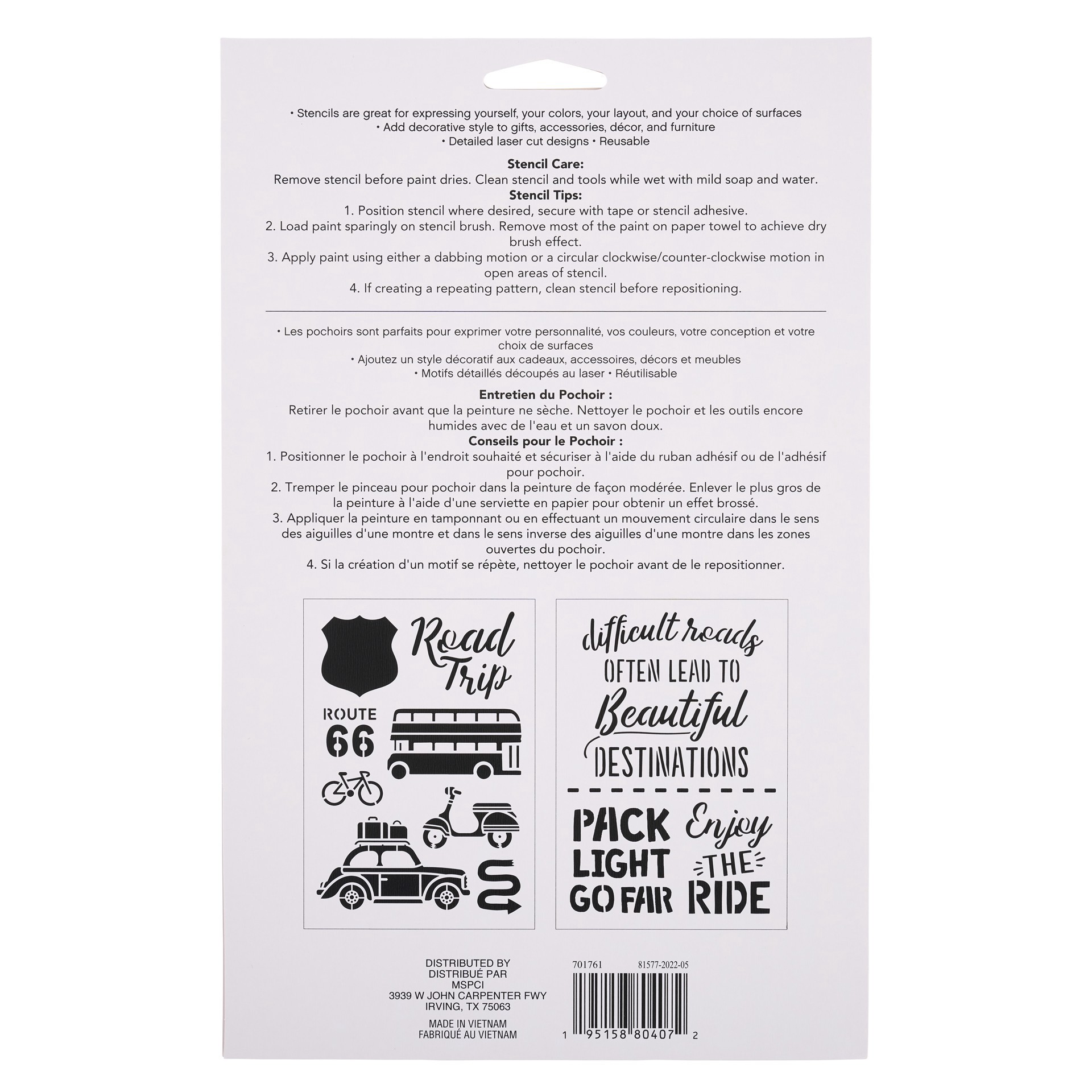 slide 2 of 4, Road Trip Stencils, 7" X 10" By Craft Smart, 7 in x 10 in