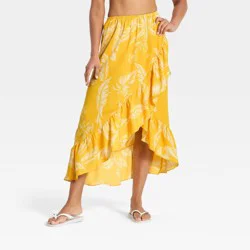 Women's Beachy Keen Maxi Skirt - A New Day™ Yellow XL