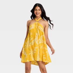Women's Mini Dress - A New Day™ Yellow M