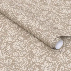 Tan Floral Textured Peel and Stick Wallpaper - Threshold™