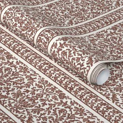 Floral Column Textured Russet Brown Peel and Stick Wallpaper - Threshold™