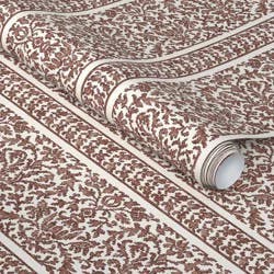 Floral Column Textured Russet Brown Peel and Stick Wallpaper - Threshold™