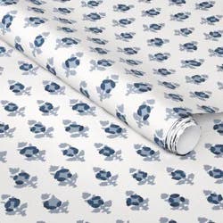 Floral Stamp Blue Peel and Stick Wallpaper - Threshold™