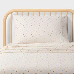Twin Multi Stars Kids' Brushed Cotton Sheet Set - Pillowfort™