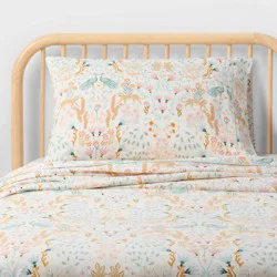 Twin Garden Animals Kids' Brushed Cotton Sheet Set - Pillowfort™