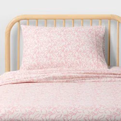 Full Pink Bows Kids' Brushed Cotton Sheet Set - Pillowfort™