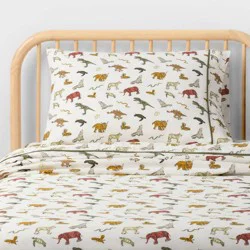 Twin Dinosaur Kids' Brushed Cotton Sheet Set - Pillowfort™