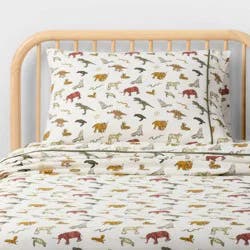 Twin Dinosaur Kids' Brushed Cotton Sheet Set - Pillowfort™
