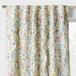 42"W x 84"L Garden Floral Seersucker Kids' Blackout Window Panel - Pillowfort™