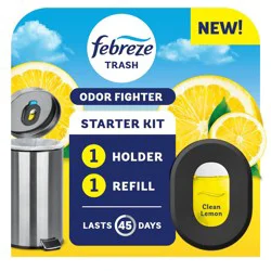 Febreze Trash - Trash Aisle Air Freshener Starter Kits - Clean Lemon - 2ct