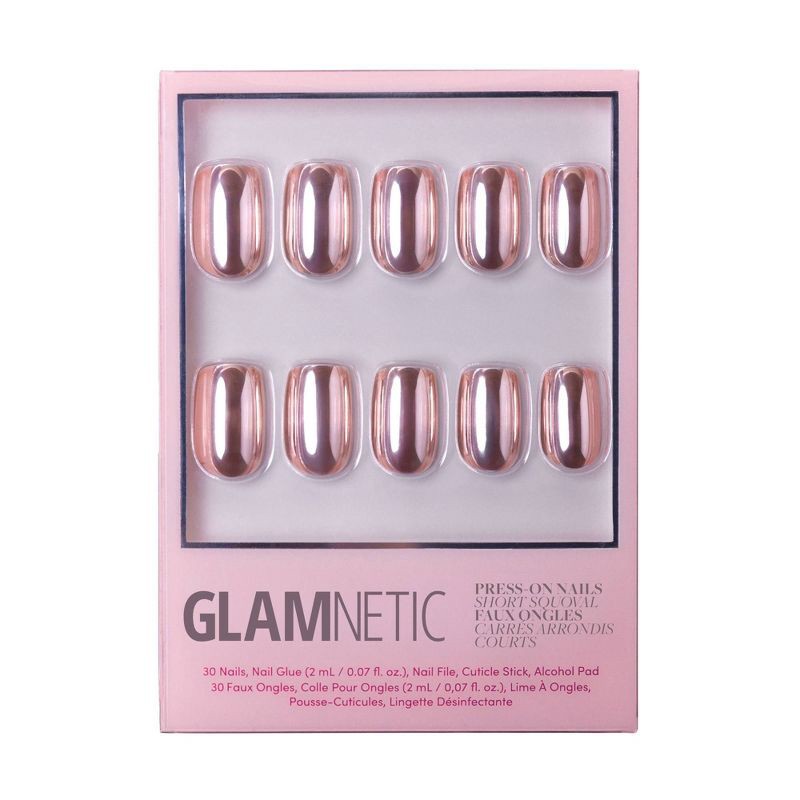 slide 1 of 7, Glamnetic Fake Nails - Rose Gold - 30ct - Ulta Beauty, 30 ct