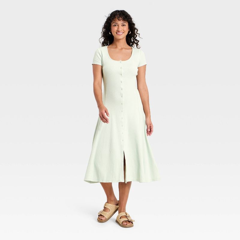 universal thread green dress Mariella Stretch Cupro Dress