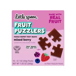 Little Spoon Fruit Kids' Puzzlers Mixed Berry Fruit Snacks Made with Real Fruit - 7.05oz/10ct