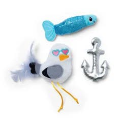 Quirky Kitty Seagull Snacks Plush Cat Toy