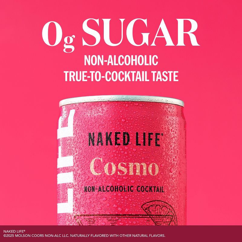 slide 2 of 6, NAKED LIFE Non-Alcoholic Cosmo - 4pk/8.4 fl oz Cans, 4 ct; 8.4 fl oz