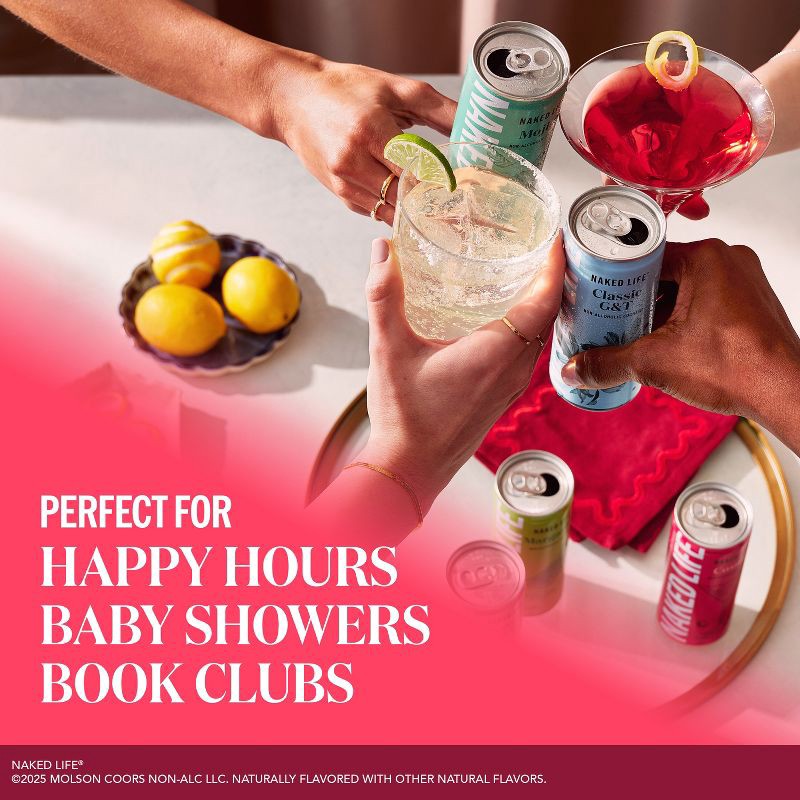 slide 4 of 6, NAKED LIFE Non-Alcoholic Cosmo - 4pk/8.4 fl oz Cans, 4 ct; 8.4 fl oz