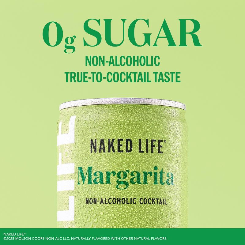 slide 2 of 6, NAKED LIFE Non-Alcoholic Margarita - 4pk/8.4 fl oz Cans, 4 ct; 8.4 fl oz