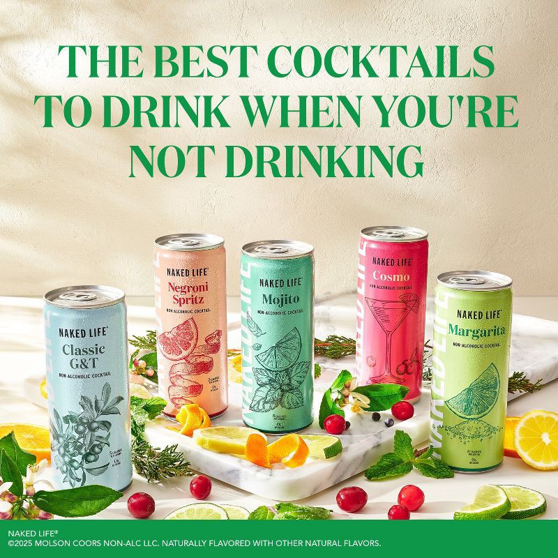 slide 5 of 6, NAKED LIFE Non-Alcoholic Margarita - 4pk/8.4 fl oz Cans, 4 ct; 8.4 fl oz
