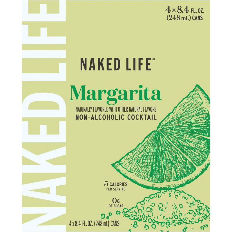 slide 6 of 6, NAKED LIFE Non-Alcoholic Margarita - 4pk/8.4 fl oz Cans, 4 ct; 8.4 fl oz