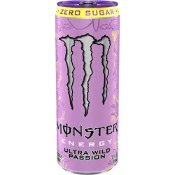 Monster Energy Ultra Wild Passion Zero Sugar Energy Drink - 12 fl oz Can