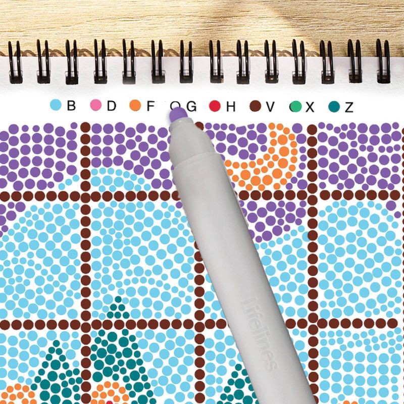 slide 3 of 12, Lifelines FlowArt: Dot-By-Letter Snowed In, 1 ct