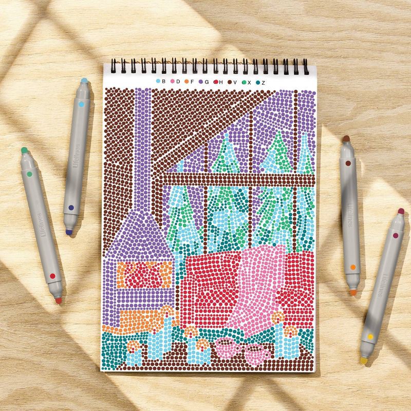 slide 6 of 12, Lifelines FlowArt: Dot-By-Letter Snowed In, 1 ct