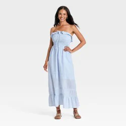 Women's Cotton Maxi Pullover Sundress - Universal Thread™ Blue S