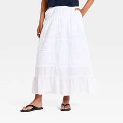 Women's Lace Maxi Full Skirt - Universal Thread™ White S