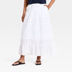 Women's Lace Maxi Full Skirt - Universal Thread™ White M